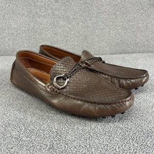 Mercanti Fiorentini Brown Driving Woven Horsebit Loafer Men's MF18125 Size 9.5 M